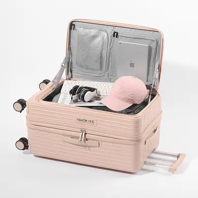 28-inch Double-Opening PC Expandable Trolley Suitcase - 3