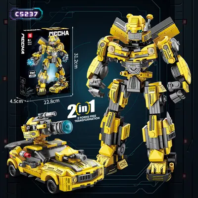 Lego-Compatible Optimus Prime Transforming Robot Building Set - 8