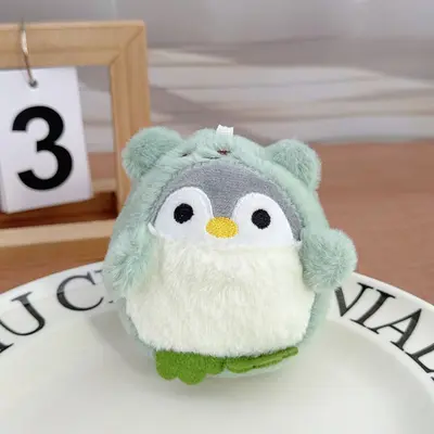 Karikatür Sevimli Çapraz giyinme Penguen Bebek Douyin Aynı Stil Giydirme Küçük Penguen doldurulmuş Oyuncak Kolye Bebek 8 CM - 10