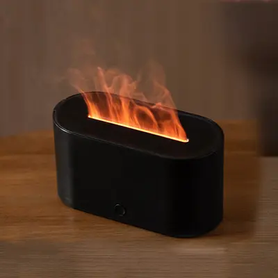 Aromatherapie-Diffuser mit farbiger Simulationsflamme, USB, Tisch-Luftbefeuchter - 10