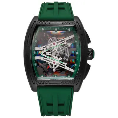 Richard Herren-Quarzuhr, Silikonarmband, durchbrochenes Design