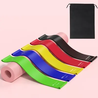 Yoga-Widerstandsband mit Po- und Armtrainer-Ring - 11
