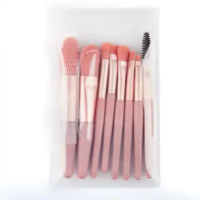 Make-up-Pinsel-Set bestehend aus 8 kleinen Beauty-Tools, tragbares Set mit Lidschatten-Pinsel, Foundation-Pinsel, Lippen-Pinsel, Puder-Pinsel für loses Puder, Rouge-Pinsel - 11