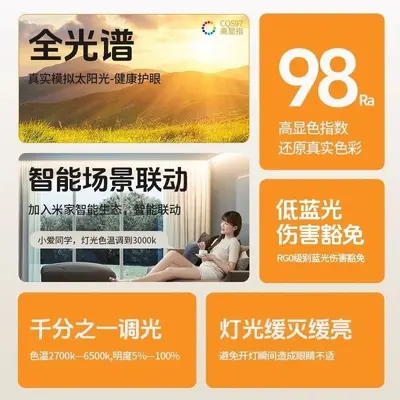 Smart COB LED Strip, Mijia Compatible, 24V Dimmable, Tri-Color Temperature