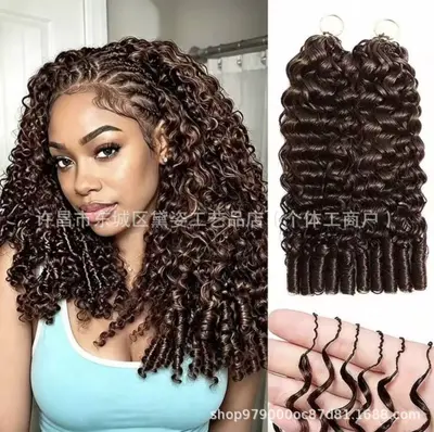 Burmese Curly Feather Crochet Hair Burmese Curly Feather Crochet Hair Simulation Hair Wig Feather Hair Extensions