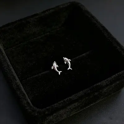 S999 Sterling Silver Zircon Stud Earrings Women - 9