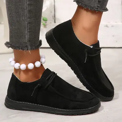 Women's Plus Size Flat Slip-On Loafers, Low-Top, 2026 Spring and Autumn - 9