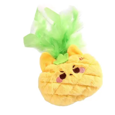 Ananas figürlü kedi oyuncağı, kedi nanesi dolgulu, oyun çubuklu - 5