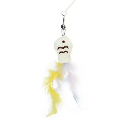 Retractable Cat Teaser Wand Set with Feathers and Bells - 6