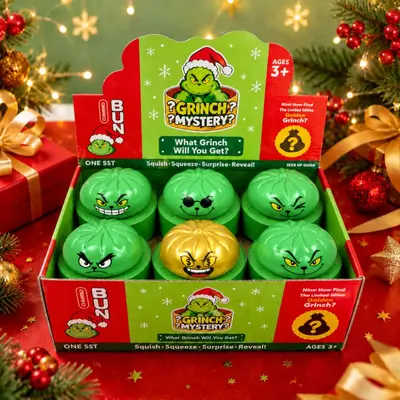 Noel Grinch Yapı Blokları Hamur Topu Stres Oyuncağı, Gizli Model Kör Kutu - 7