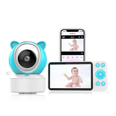 Tuya 5 İnç Çift Modlu Bebek Monitörü, Akıllı Telefondan Uzaktan İzleme - 6