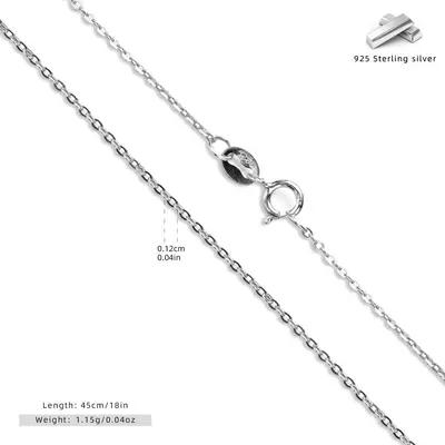 S925 sterling silver necklace, clavicle chain, DIY base - 13