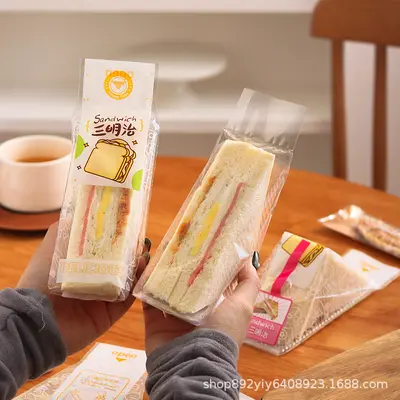 Einweg-Sandwich-Verpackungsbeutel, transparent, leicht zu öffnen
