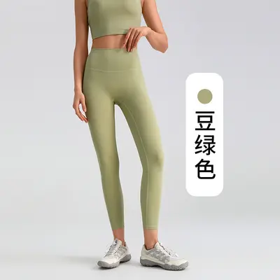 Dikişsiz şeftali kaldırıcı yoga fitness pantolonu, yüksek bel, sonbahar - 8