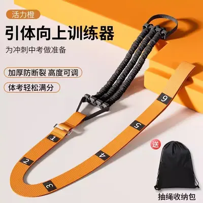 Resistance Pull-Up Assist Band with Support Strap for Home Back Training - 8