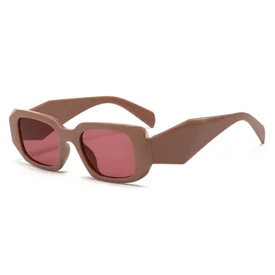 Polygon Frame Retro Sunglasses with UV Protection - 13