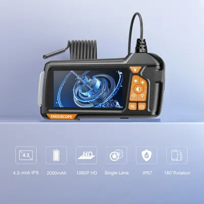 Endoskop Kamera 4.3 İnç HD Ekranlı Taşınabilir 5.5mm