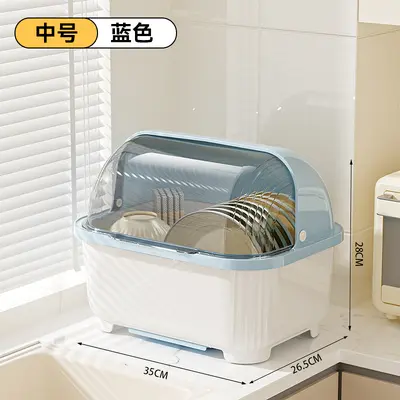 Kitchen bowl cabinet with cover and draining tray - 10