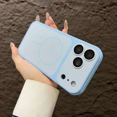 iPhone 18 Pro Max Manyetik Telefon Kılıfı, Çift Renkli, Cilt Hissi, Büyük Pencereli - 7