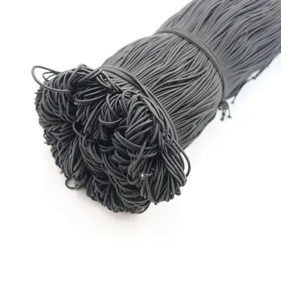 Schwarz-weiße Latex-Elastikschnur, 0,8 mm bis 25 mm, rund - 5