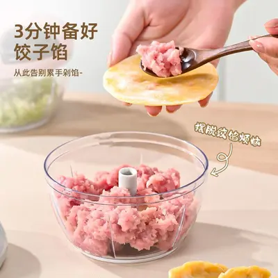家用切菜器蒜泥搅蒜机小型捣蒜末切辣椒打果泥宝宝辅食料理机