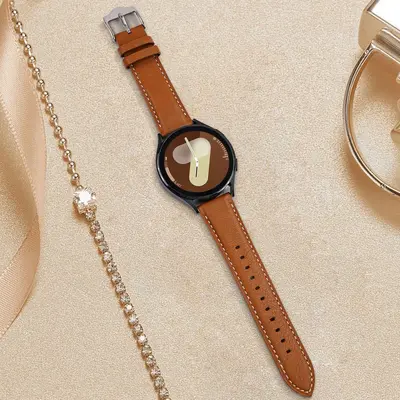 18-20-22 mm Genuine Leather Scratch-Resistant Watch Strap Compatible with Samsung Garmin H - 7