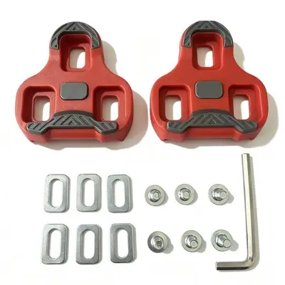 Road bike cleat clamp set for SPD/LOOK, red, yellow and blue - 11