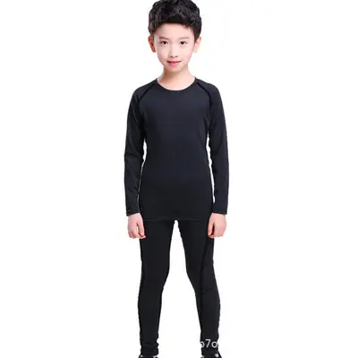 Kids Compression Shirt Training Suit Boys Fitness Wear Long Sleeve Basketball Sports Base Layer Quick-Dry Clothing Football Set Spring