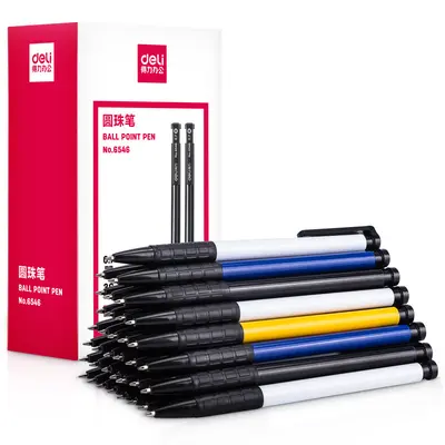 Deli Druckkugelschreiber, blau, 0,7 mm - 8
