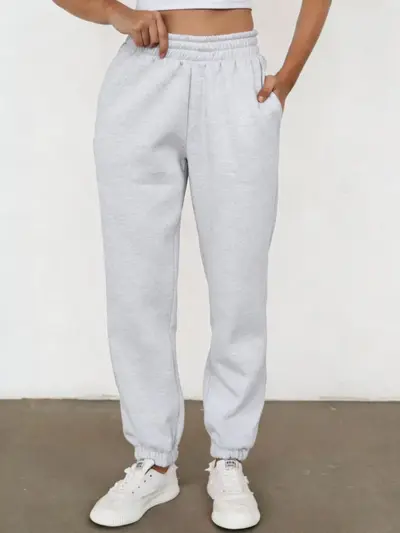 Damen Jogginghose gefüttert, warm, mit Bündchen - 9