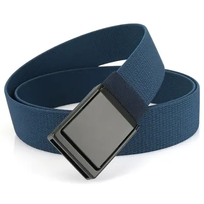 Automatic Buckle Elastic Belt, 3.8 cm, Trimmable Men's Belt - 9