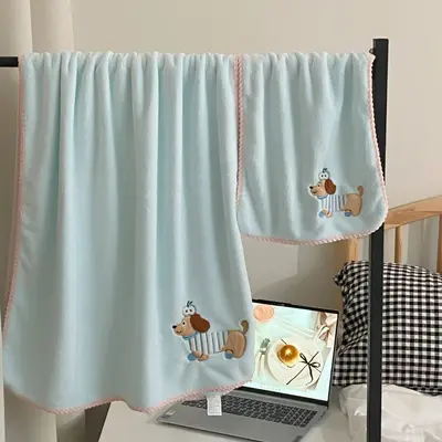 Coral fleece towel set, four pieces