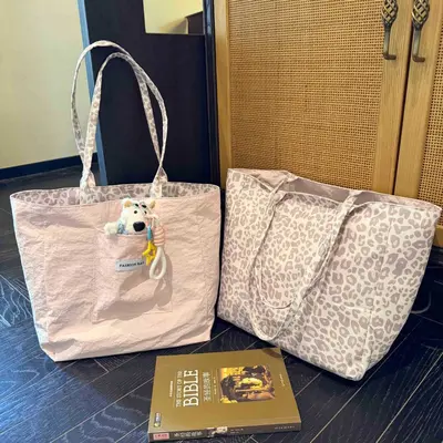 Double-Sided Leopard Print Women's Tote Bag, Backpack and Shoulder Carry