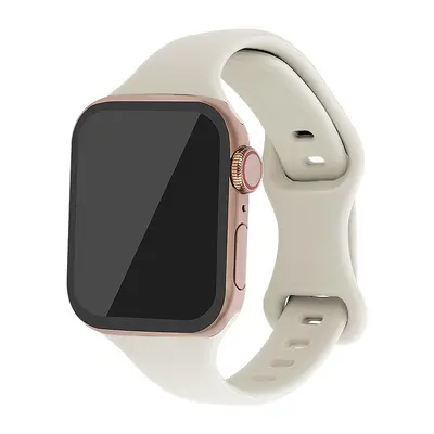 Apple Watch için uygun 678910 nesil küçük bel 8 şekilli silikon kayış iWatch S10 kelebek tokalı bilek kayışı