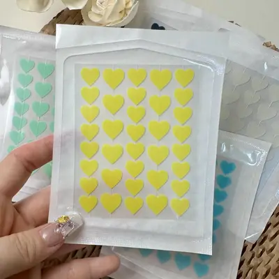 跨境专供36粒彩色爱心痘痘贴隔离吸脓粉刺祛痘贴人工皮净痘贴现货 - 8