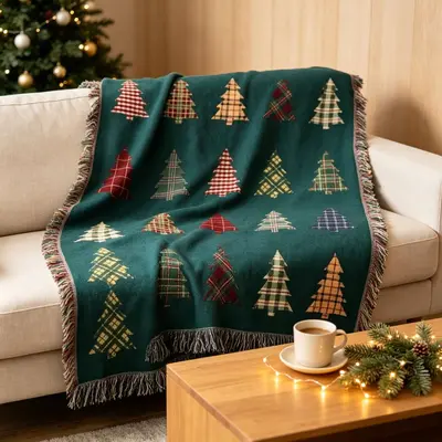 Halloween Pumpkin Pattern Decorative Blanket for Fireplace and Sofa - 11