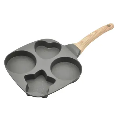 Four-Hole Heart-Shaped Non-Stick Breakfast Pan, Aluminum Alloy - 11