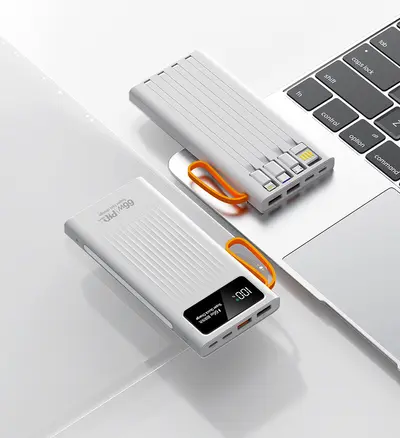 66W Schnellladung Mini-Powerbank 20000 mAh mit eingebautem Kabel - 8