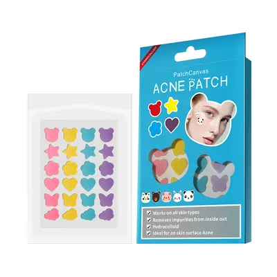 PatchCanvas痘痘贴盒装7色透明圆形痘痘贴纸SHOPEE现货厂家批发 - 8