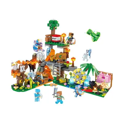 Building blocks compatible with Lego construction bricks my block world DIY small particles 8 in 1 minifigure educational assembly toys for boys and girls