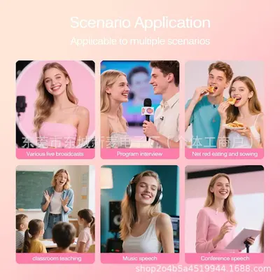 Grenzüberschreitend neues K9/K1 rosa-weiß drahtloses Kragenm krofon Ein-Zwei Echo Rauschreduktion Live-Streaming kleines Mikrofon