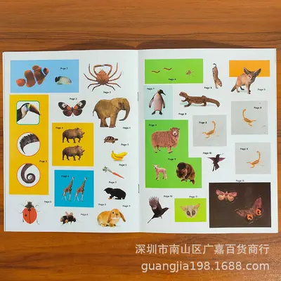 填色本幼儿童着色活动手册贴纸涂色涂鸦绘画图画本宝宝益智启蒙