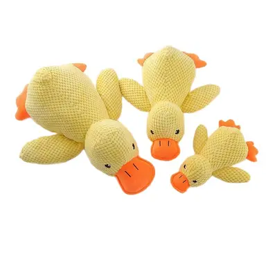 Simulation Yellow Duck Dog Toy, Chew-Resistant, Squeaky Teething Toy - 5