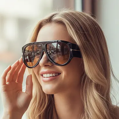 2026 Women's Oversize Oval Sunglasses - 3