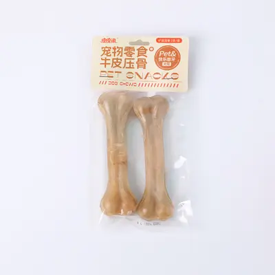 Pressed Cowhide Dog Chew Bone, Dental Cleaning Durable Treat - 11