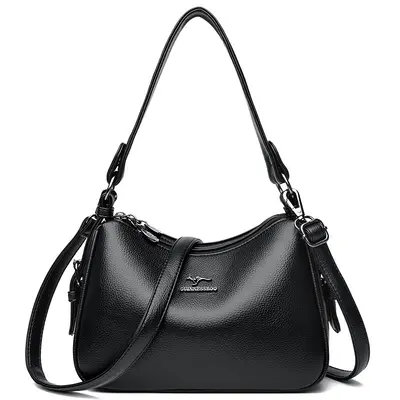 Kangaroo Genuine Leather Mom Bag, Women's Single-Shoulder Crossbody Bag - 7