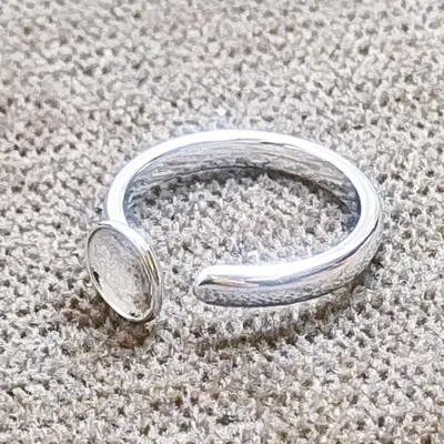 Natural Brazilian White Crystal Ring, 14 Large Stones, Adjustable - 13