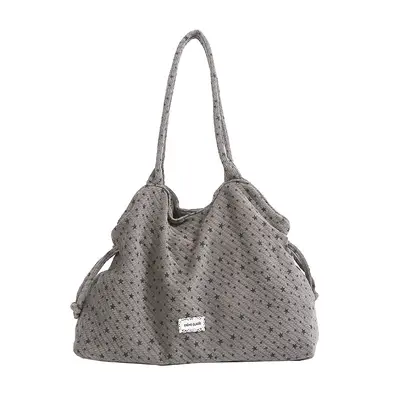 Large Pink Star Canvas Tote Bag - 10