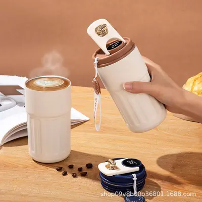 304 Stainless Steel Thermal Mug with Smart Temperature Display - 4