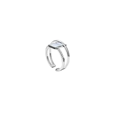 Pearl Zircon Butterfly Ring for Women, Couple Ring - 6